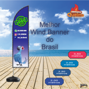 wind banner  3,50 Metros Base Reforçada com Rosca de Segurança 3,50M X 0,65M DUPLA FACE - Impressão ULTRA HD - Epson Tecido 100% Poliester FACA   /   PENA   /   VELA  /  ÂNGULO Estrutura de Alumínio Desmontável